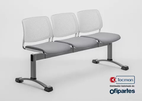 Que son las Sillas tipo TANDEM para salas de espera - Artículos Tocman - Muebles para oficina